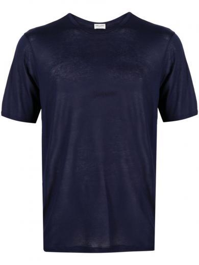 navy blue logo t-shirt
