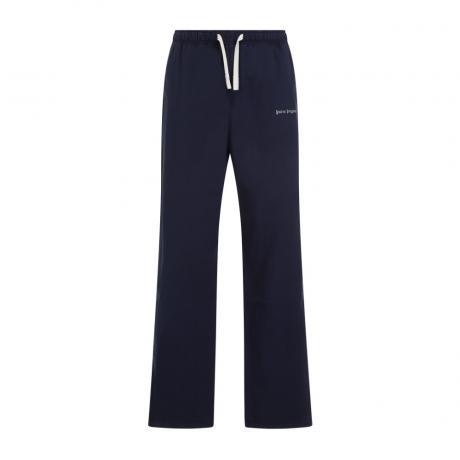 navy blue logo travel pants