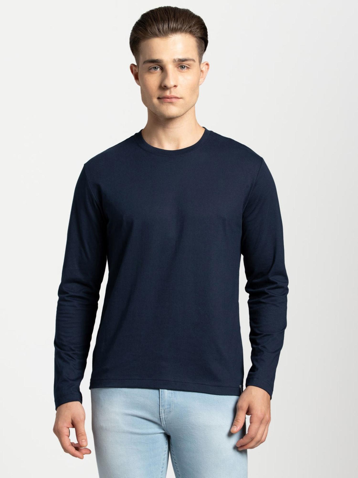 navy blue long sleeve t-shirt