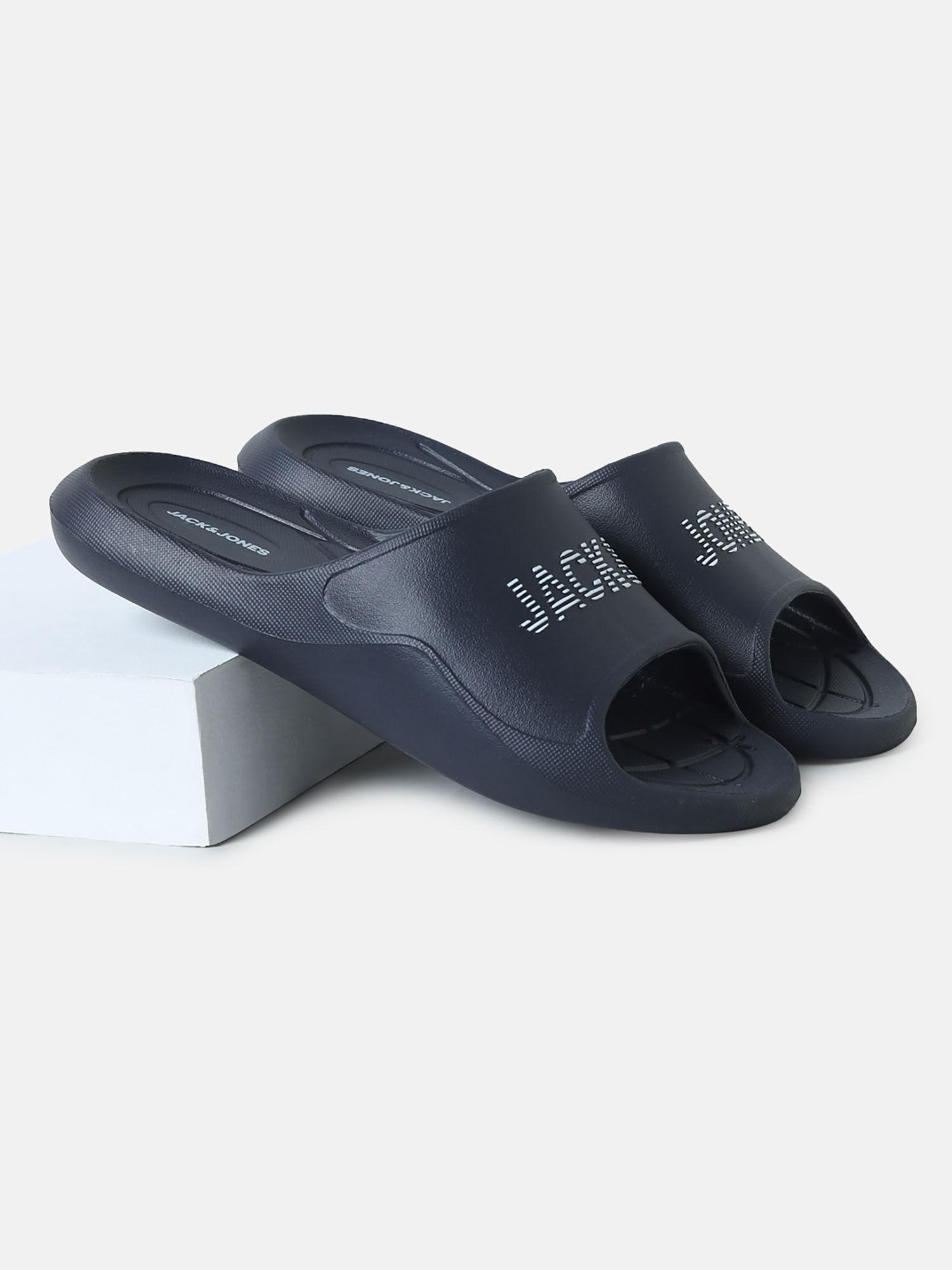 navy blue moulded sliders