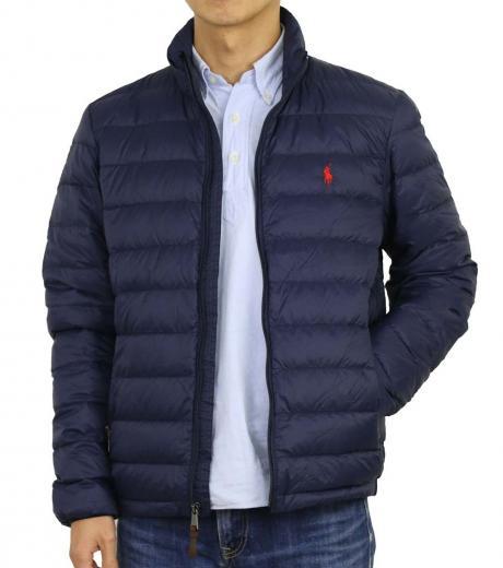 navy blue packable down puffer jacket