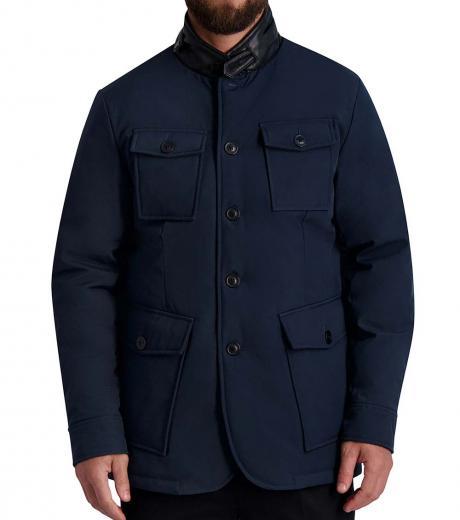 navy blue padded field jacket