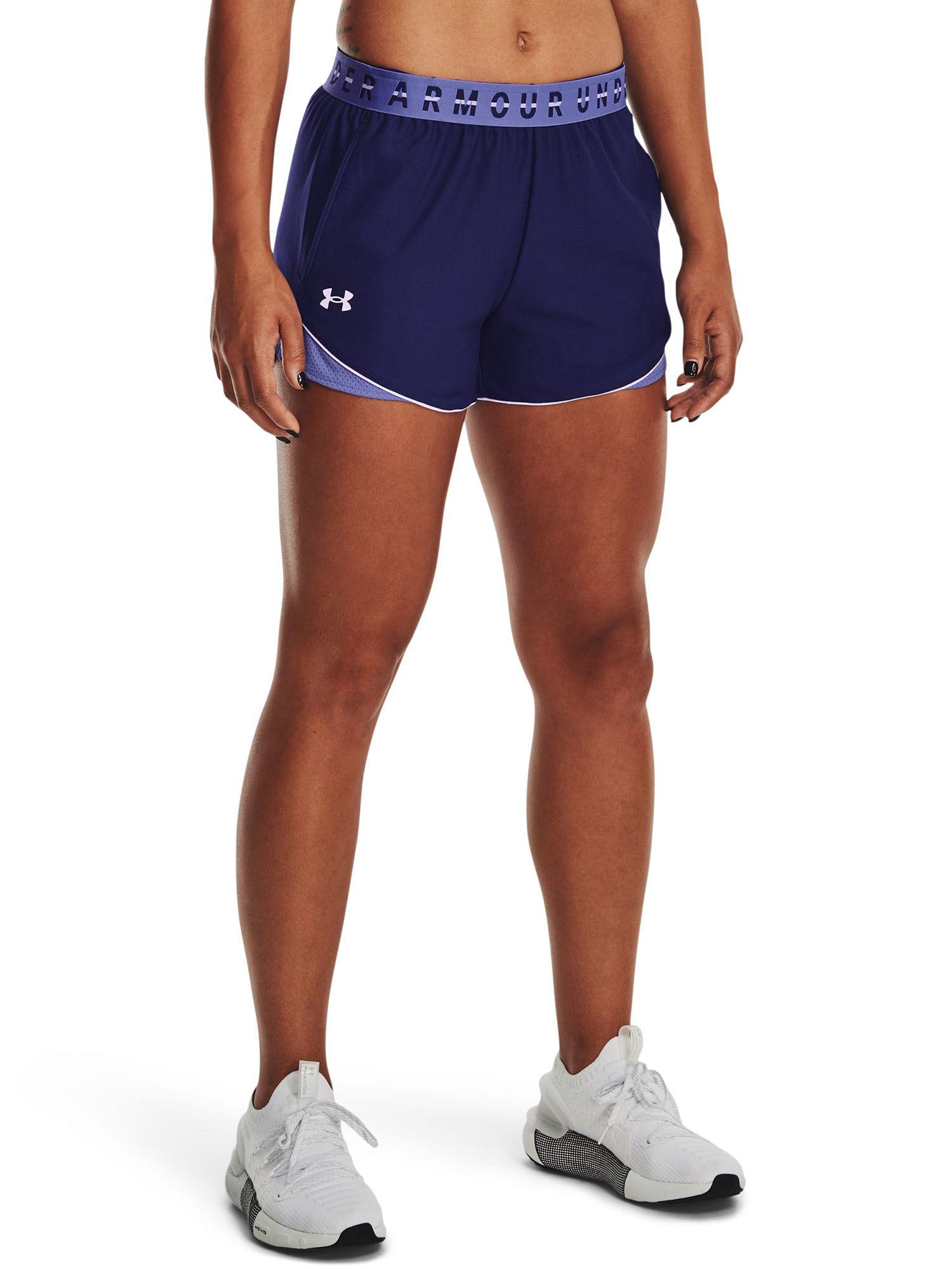 navy blue play up solid shorts