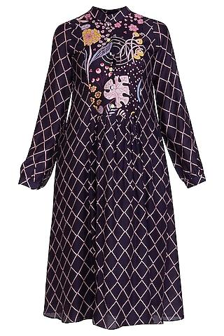 navy blue printed tunic