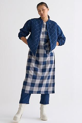 navy blue printed tunic
