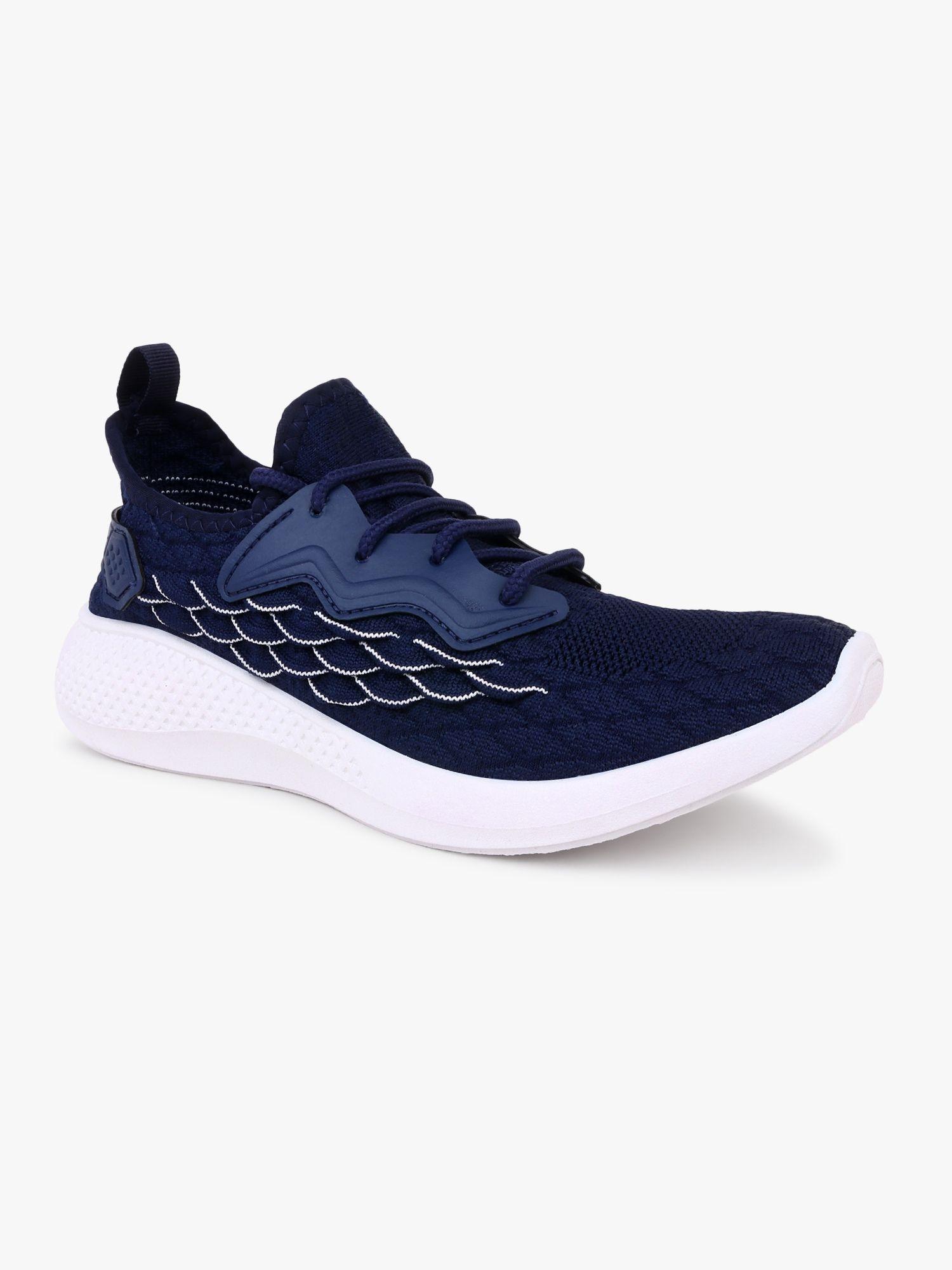 navy blue proknit running shoes