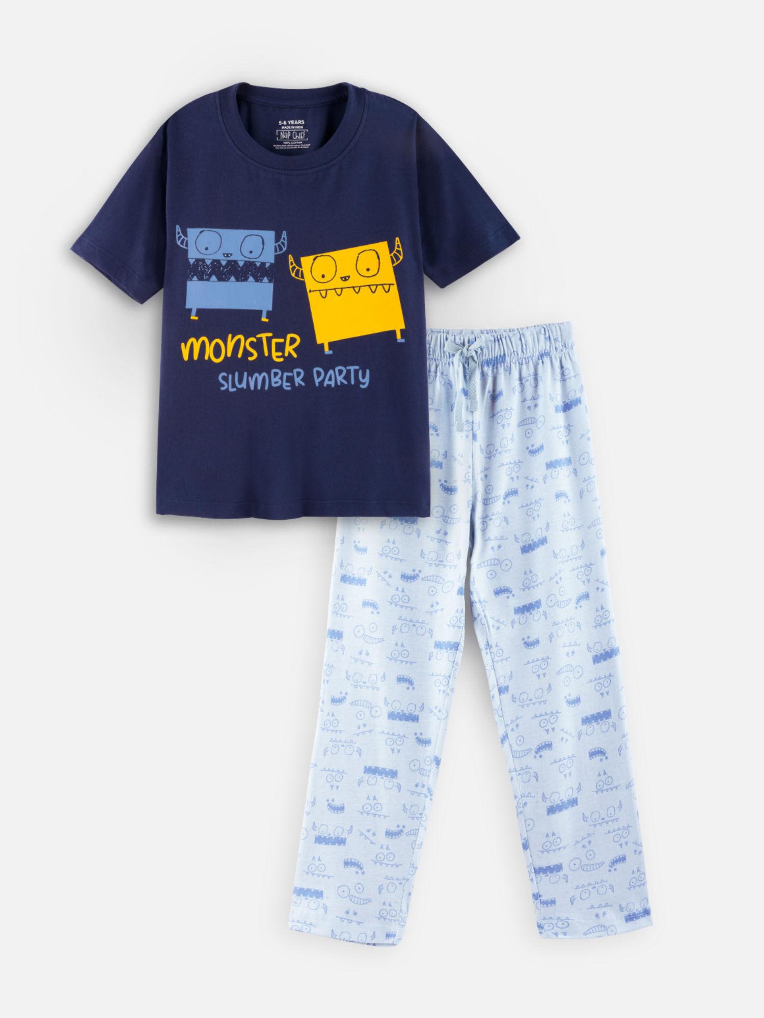 navy blue pyjama (set of 2)