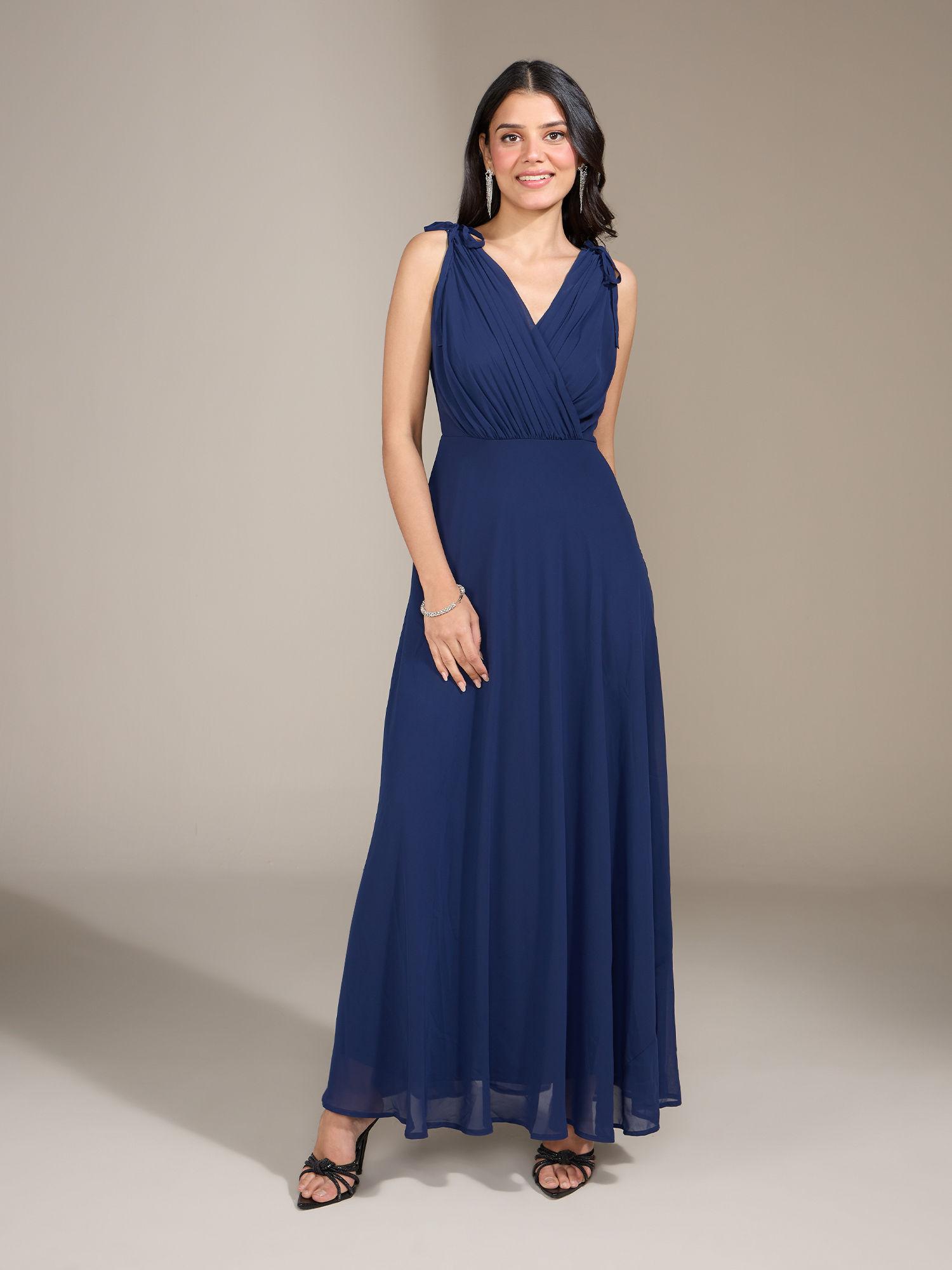 navy blue ready for the royal ball maxi dress