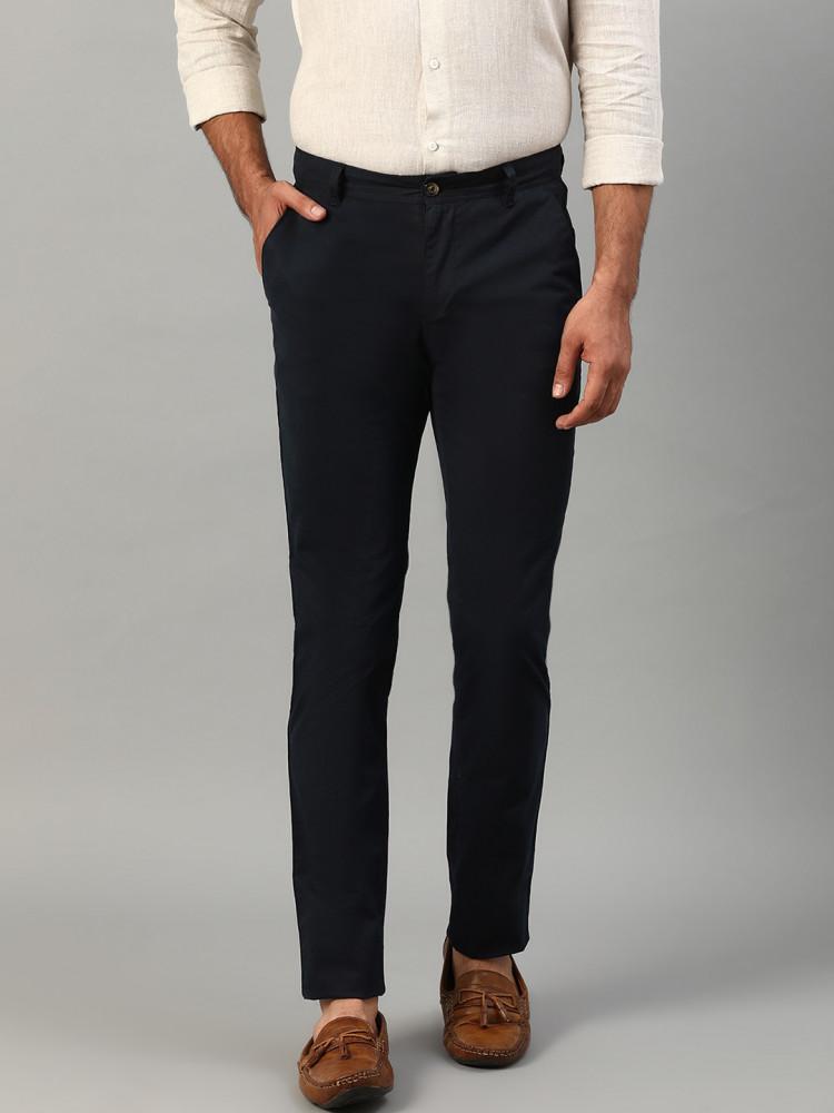 navy blue slim fit trouser