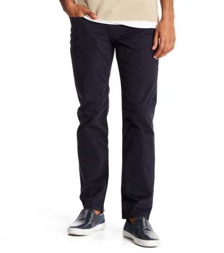 navy blue slim straight leg pants