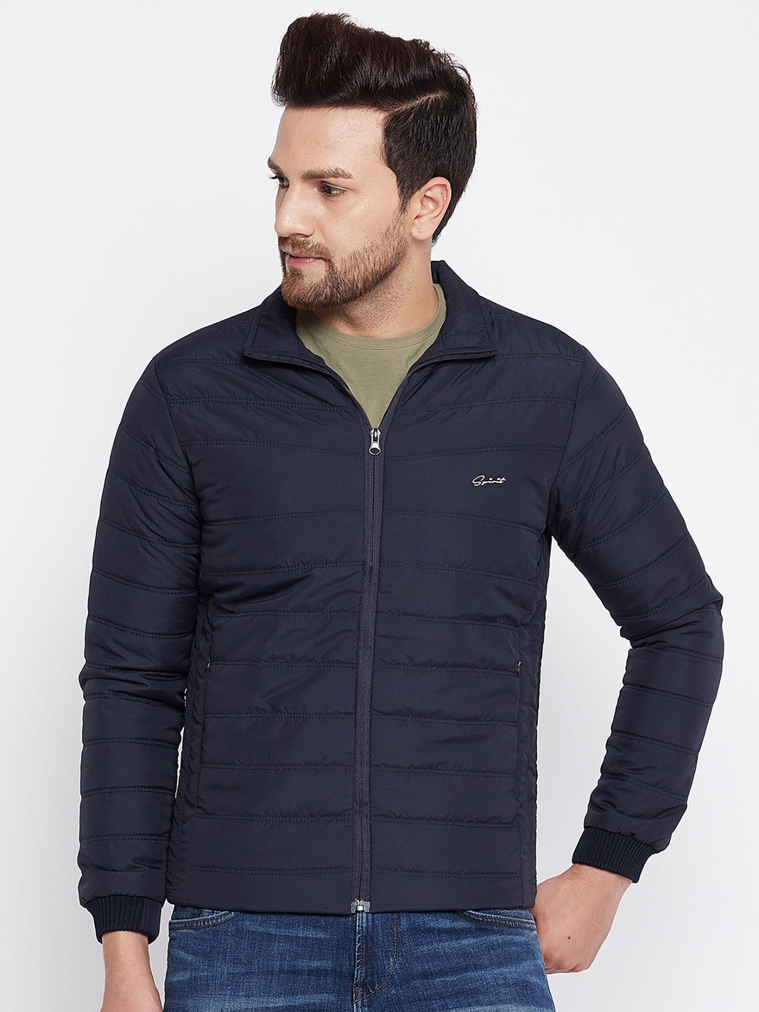 navy blue solid full sleeve jackets