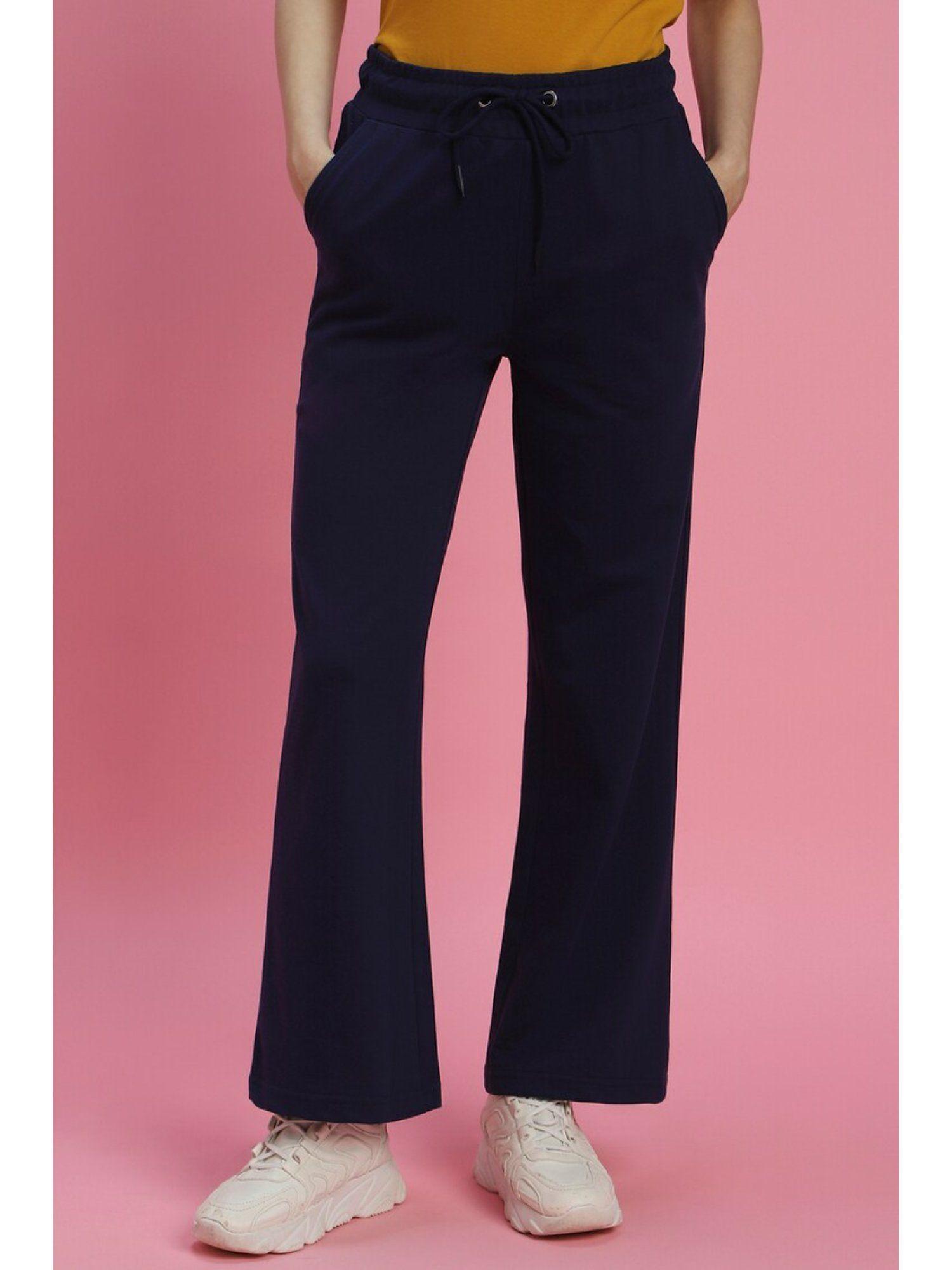 navy blue solid pant