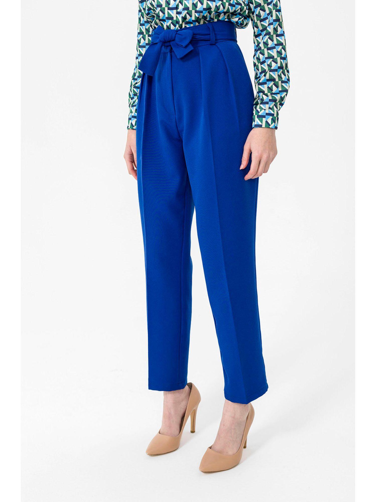 navy blue solid pattern pants