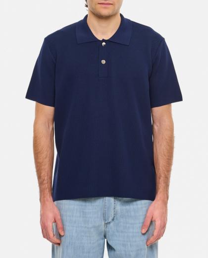 navy blue solid polo