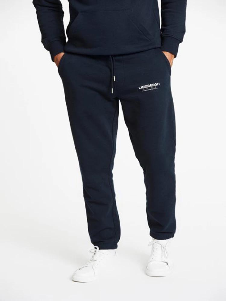 navy blue solid relaxed fit trouser