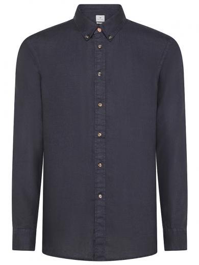 navy blue solid shirt