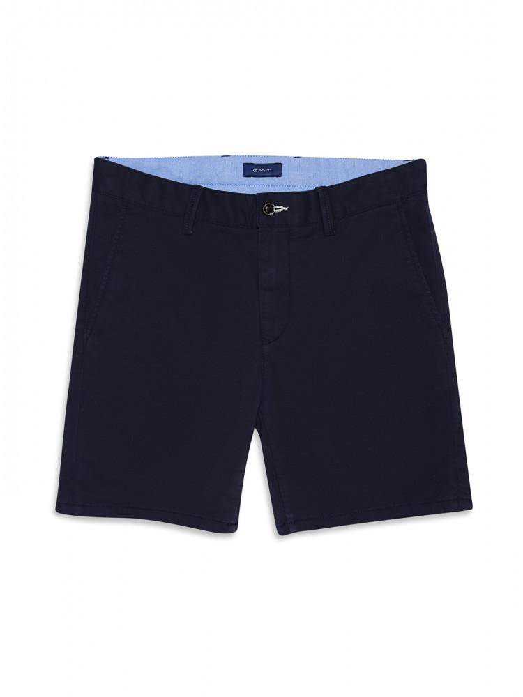 navy blue solid slim fit shorts