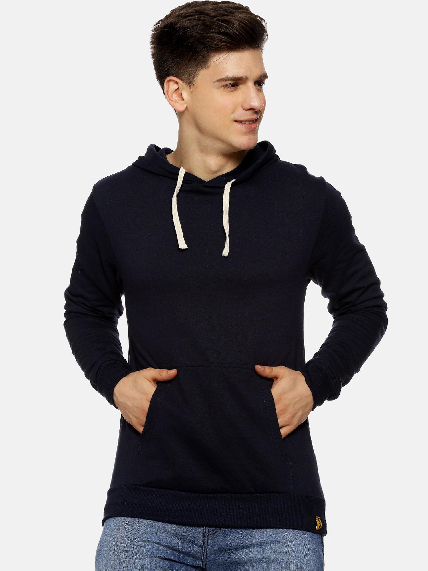 navy blue solid sweatshirt