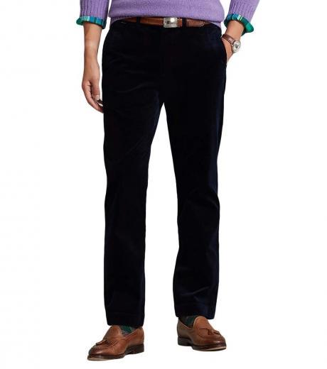 navy blue straight fit corduroy pants