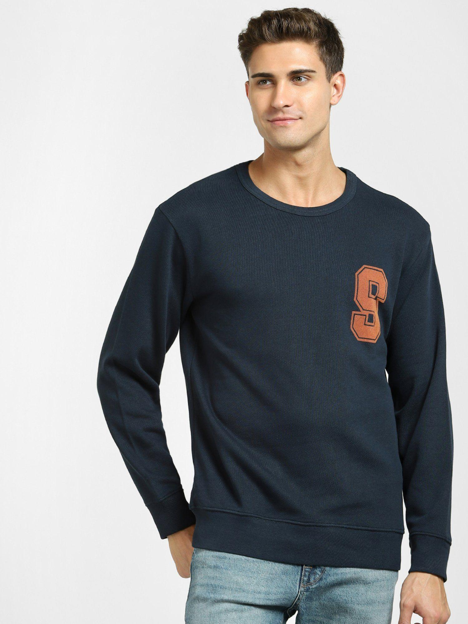 navy blue sweatshirt