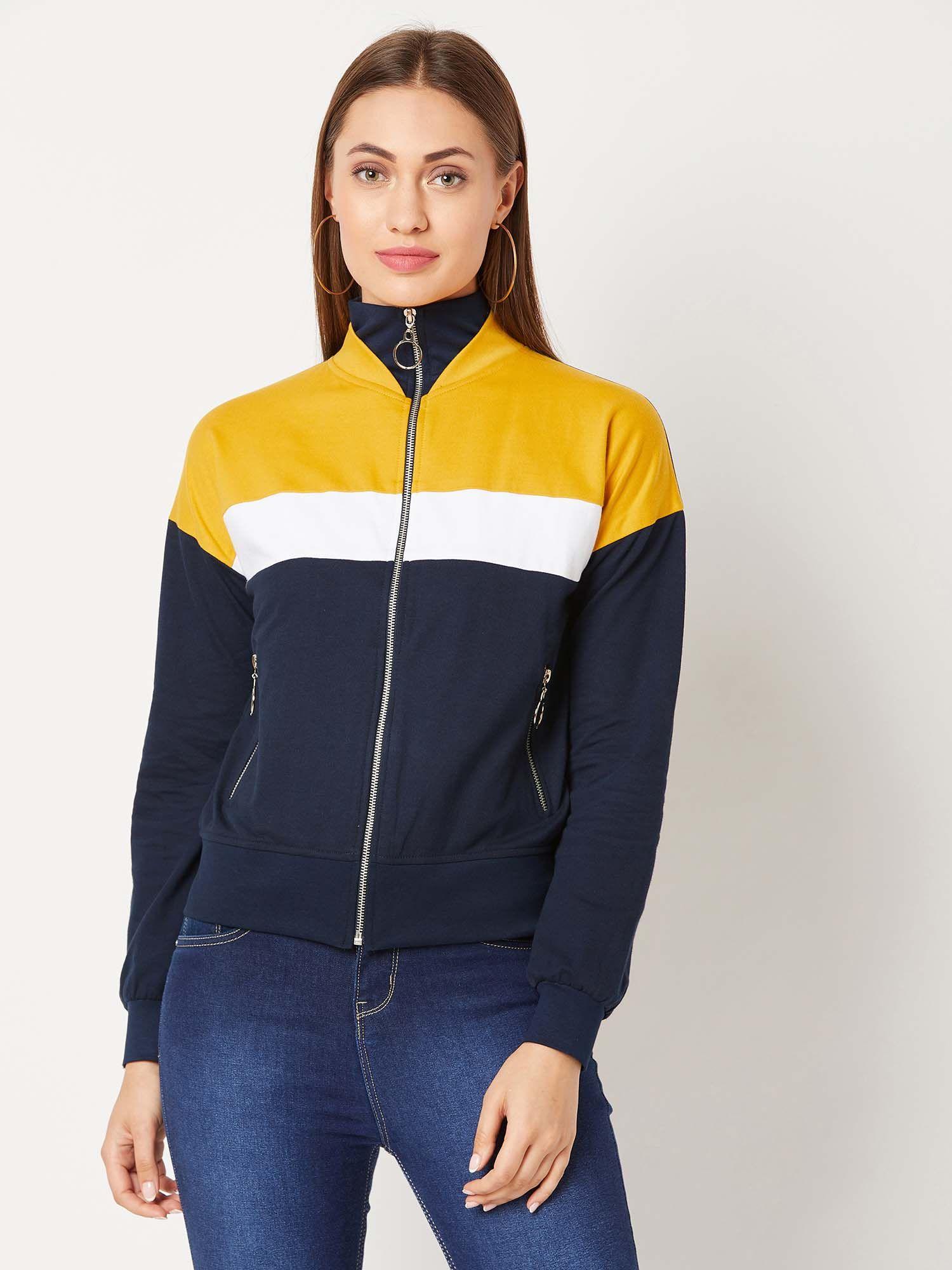 navy blue turtle neck jacket