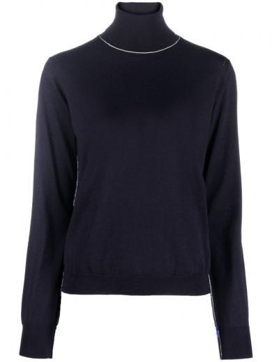 navy blue turtleneck sweater