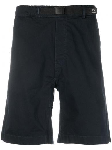 navy blue waist-strap shorts