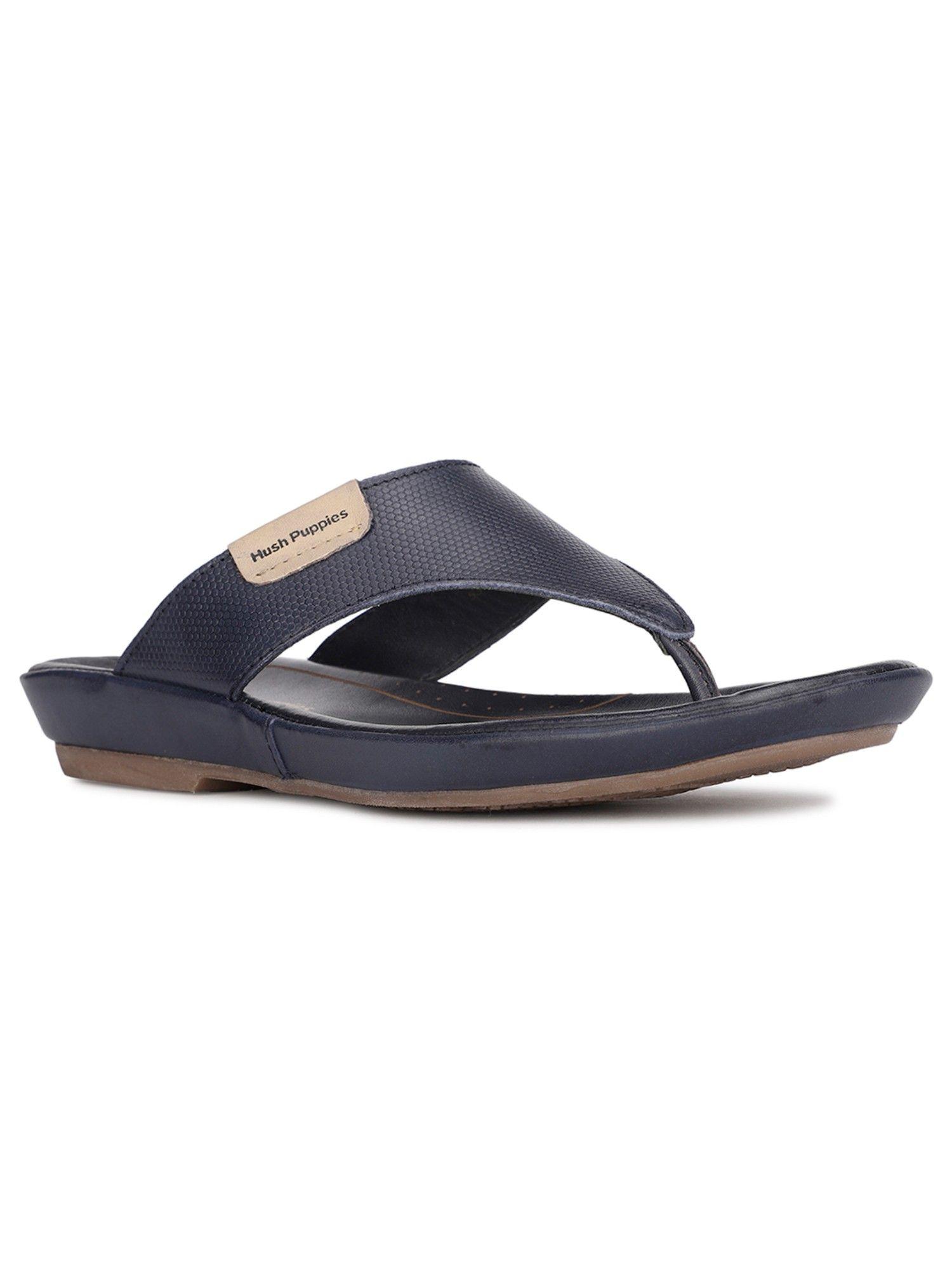 navy blue women slip-on sandals