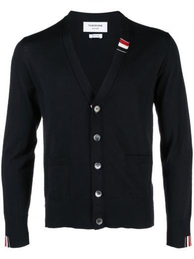 navy blue wool cardigan