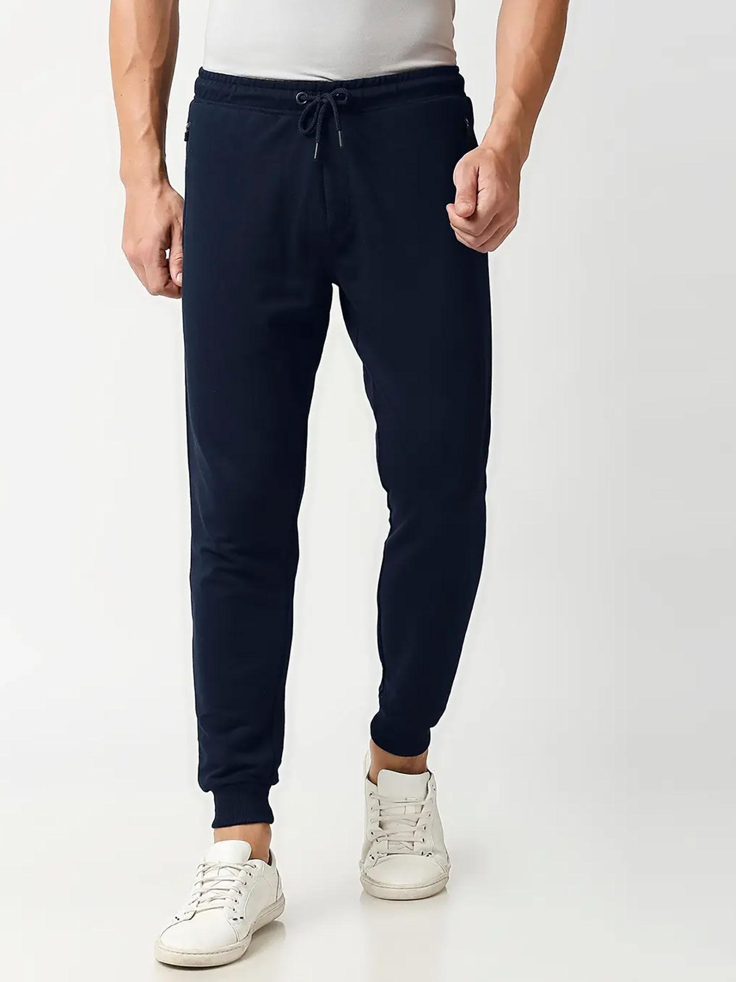 navy blue zipper joggers