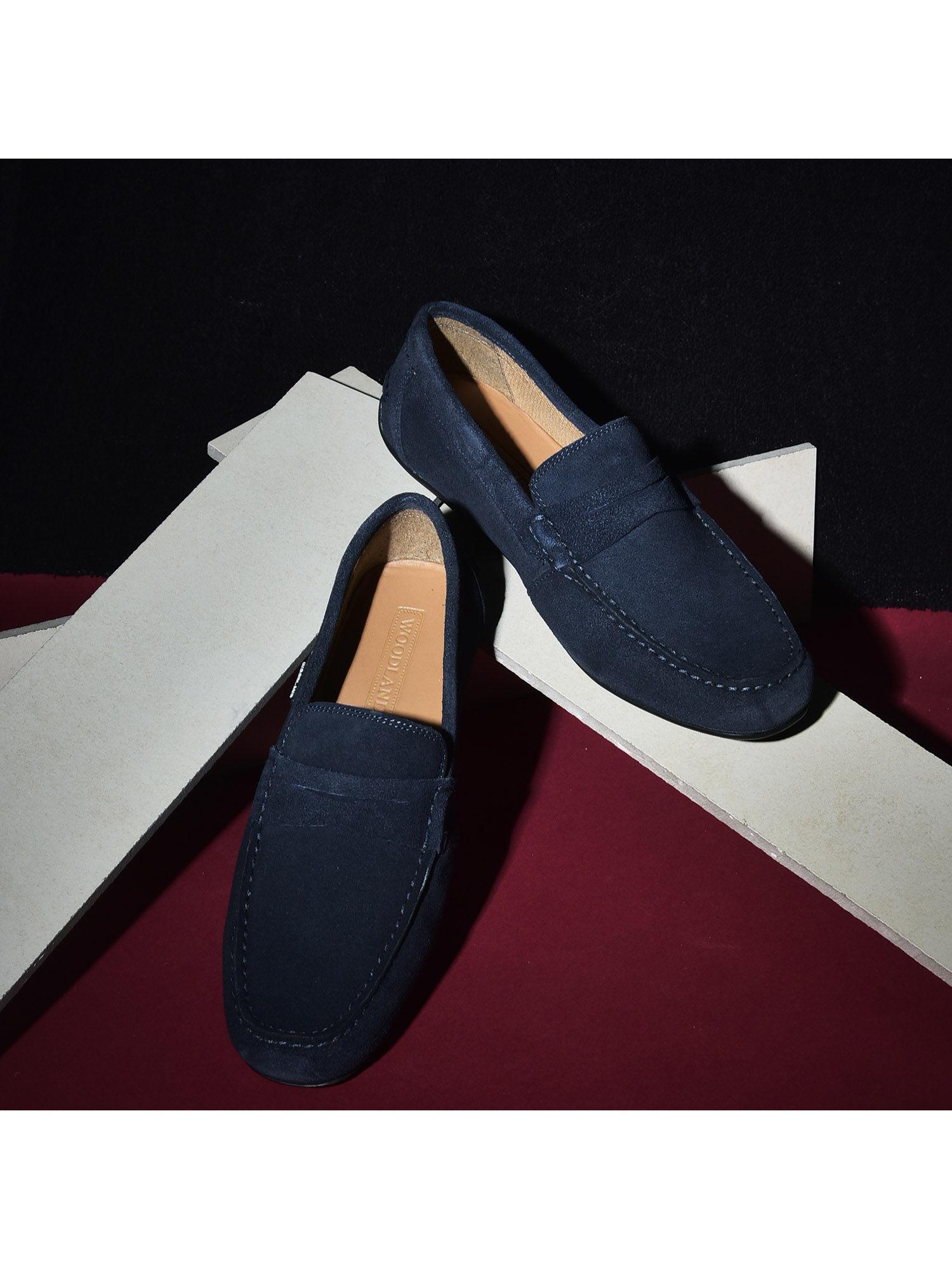 navy penny strap loafer