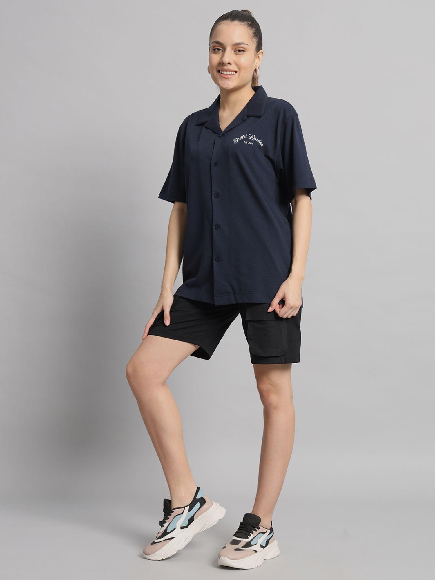 navy shirt and shorts (set of 2)