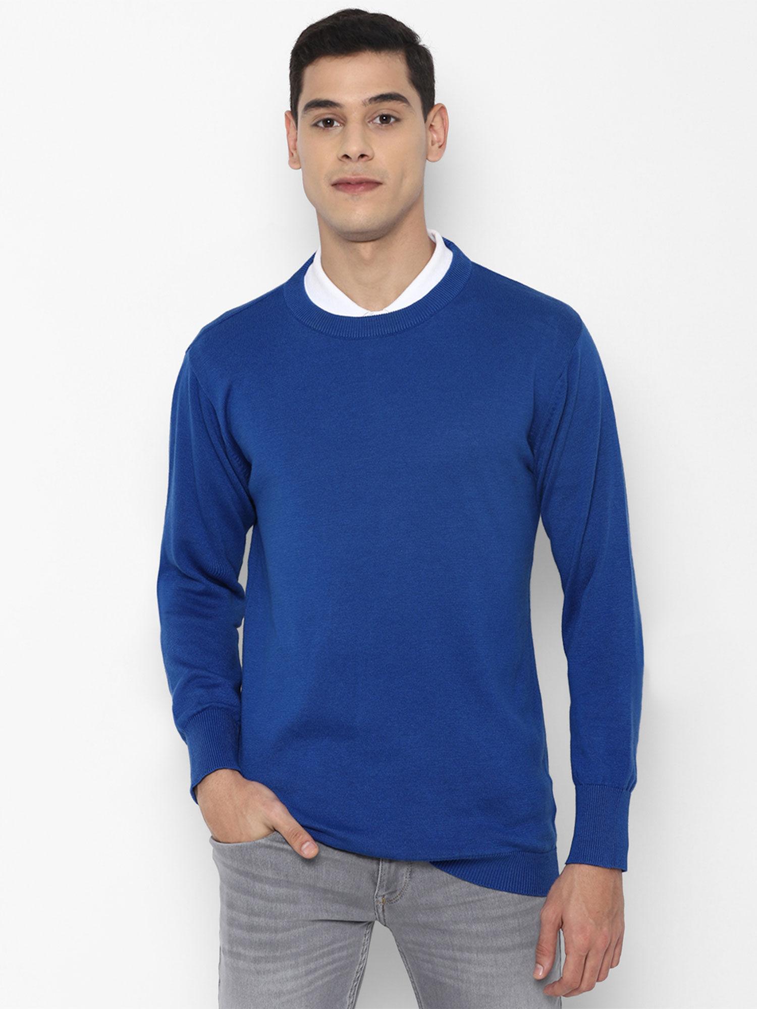 navy solid sweater