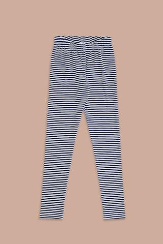 navy stripe ankle-length casual girls regular fit leggings