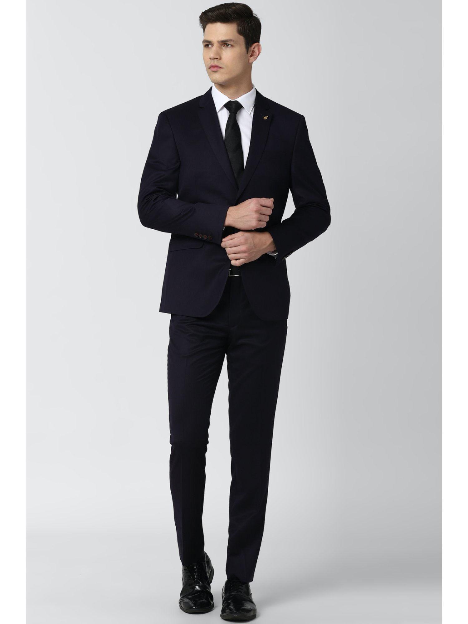 navy two piece suit