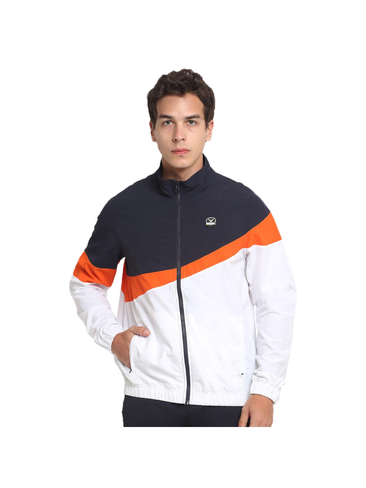 navy white orange mens outdoor jacket