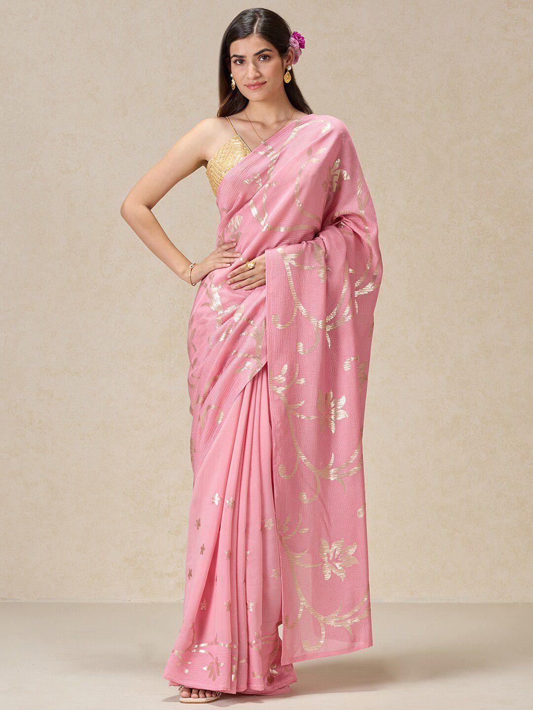 navyasa by liva floral printed liva saree