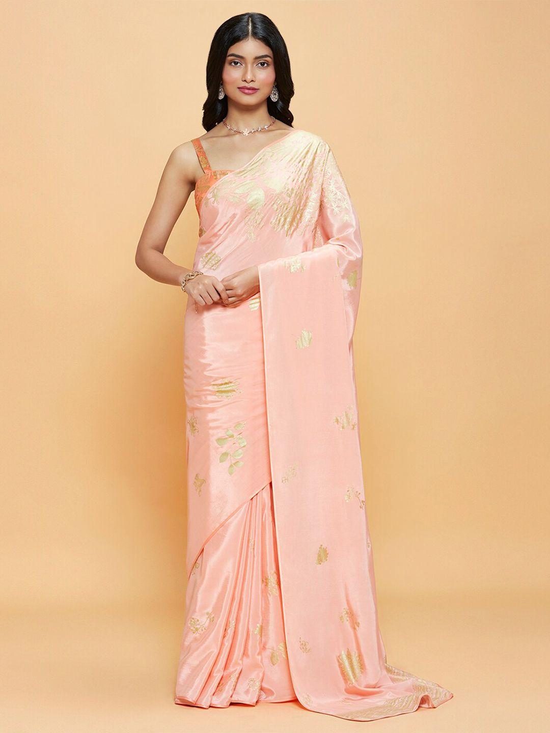 navyasa by liva floral printed liva saree