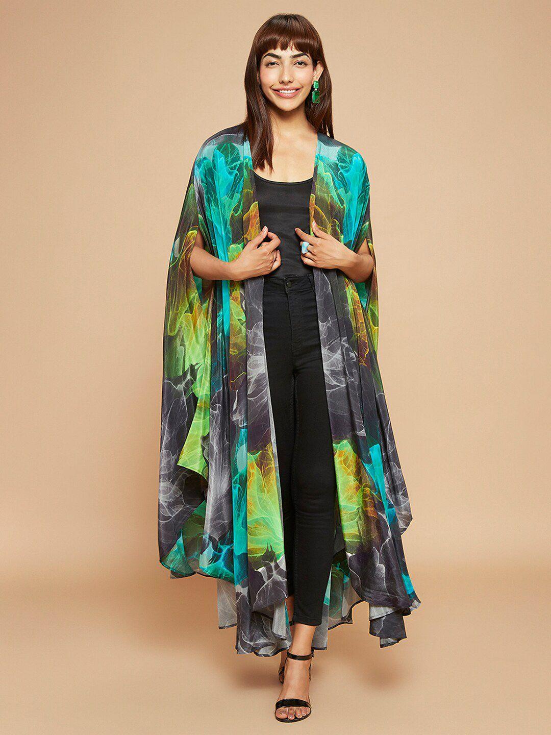 navyasa liva cotton abstract printed maxi dress