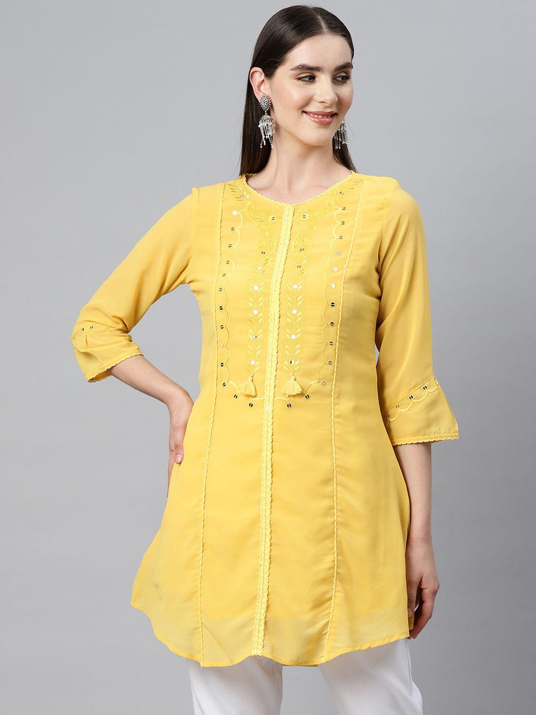 nayam by lakshita georgette embroidered embellished tunic