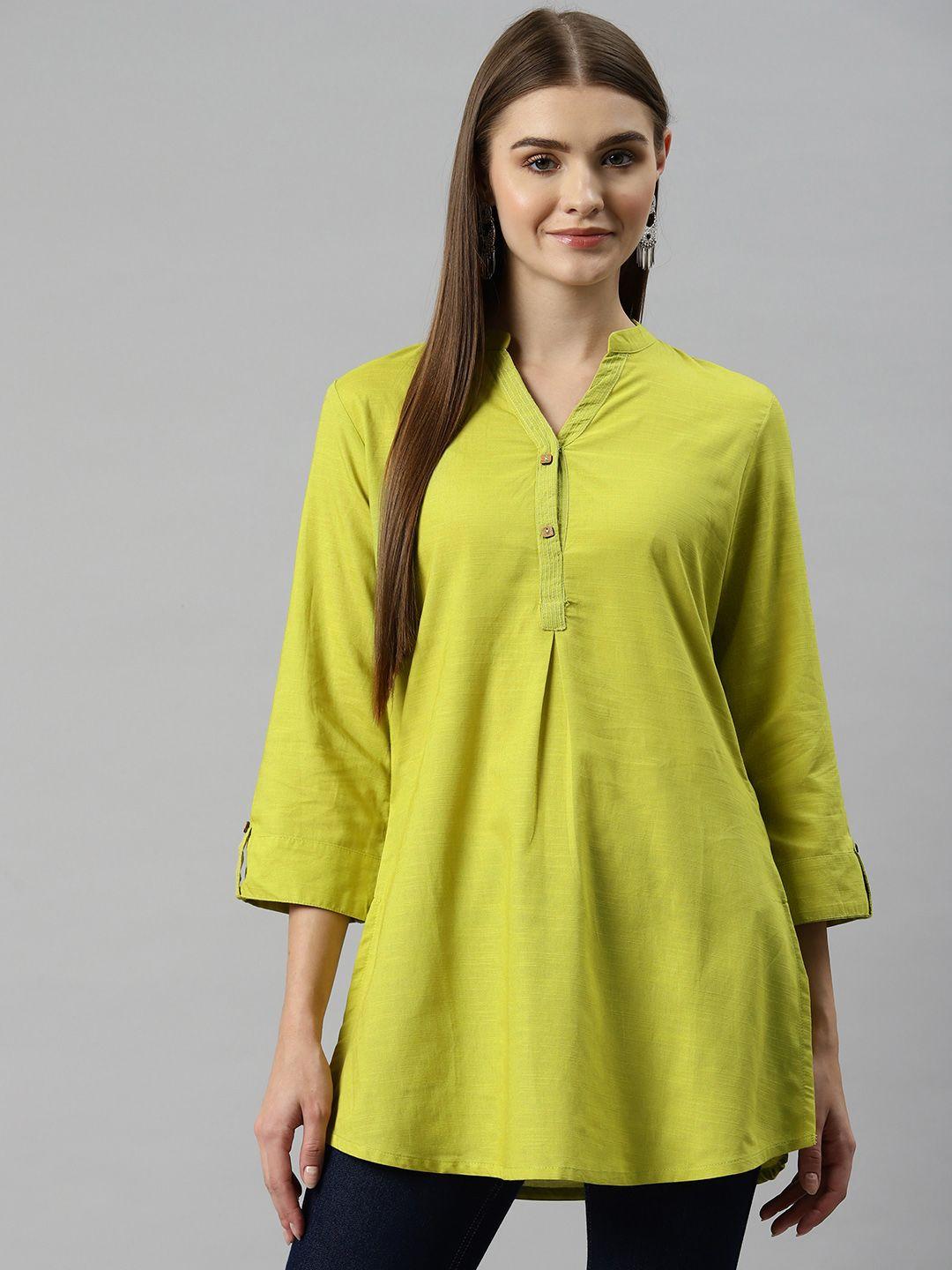 nayam by lakshita mandarin collar cotton tunic