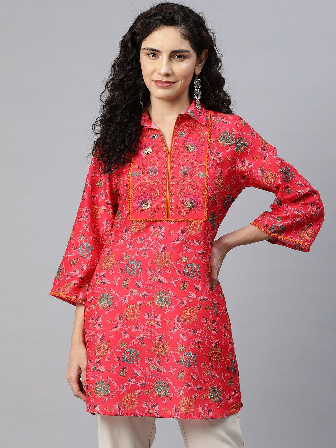 nayam by lakshita shirt collar printed tunic