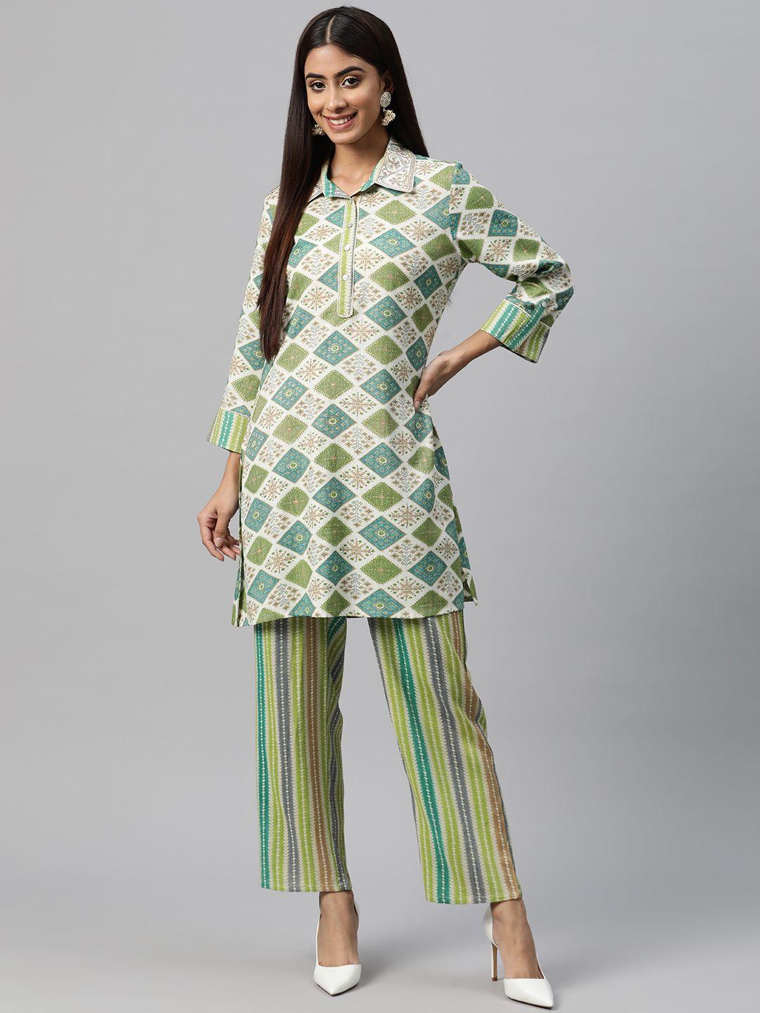 nayam by lakshita women printed tunic with trousers