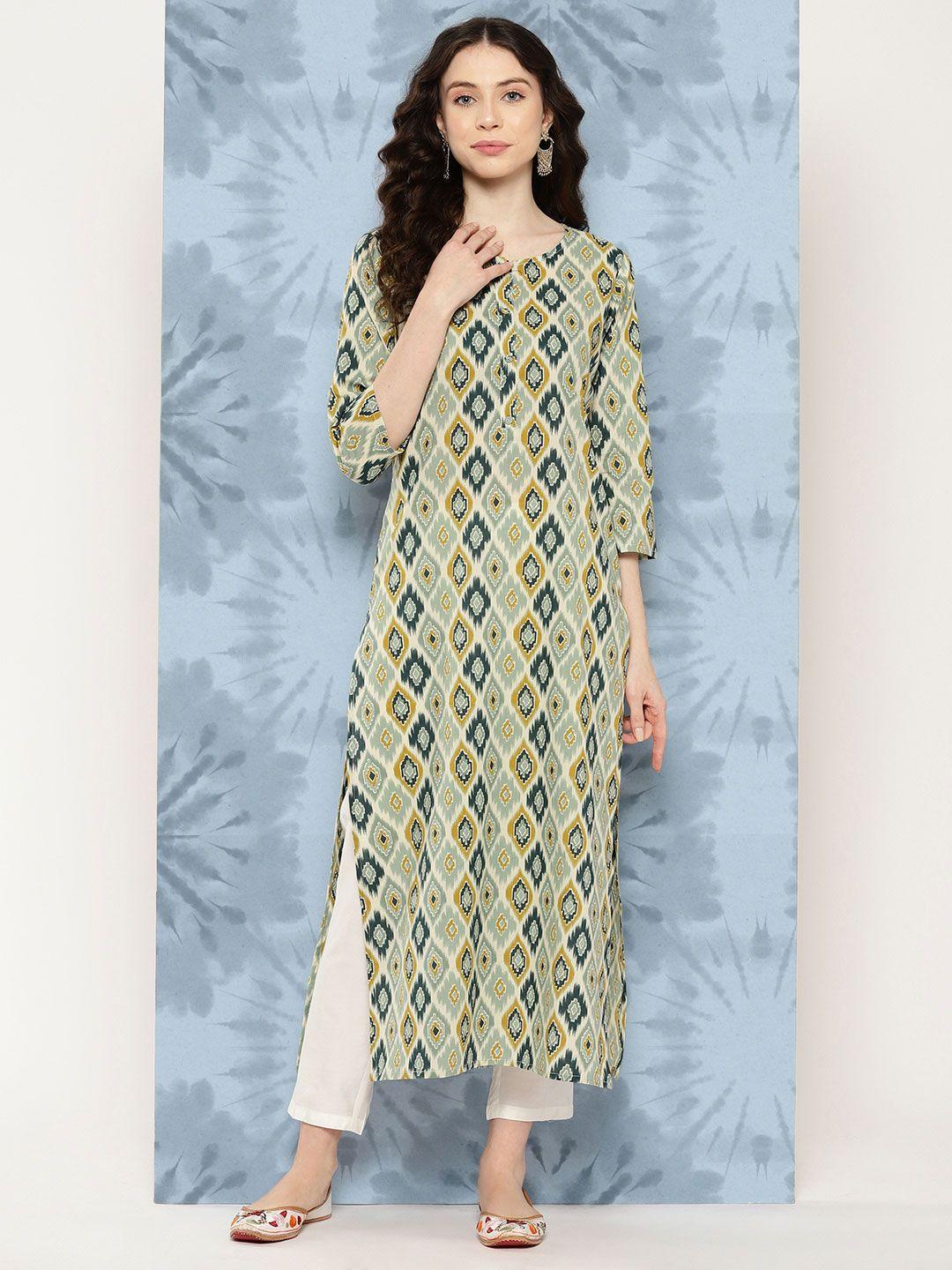 nayo women geometric printed kurta