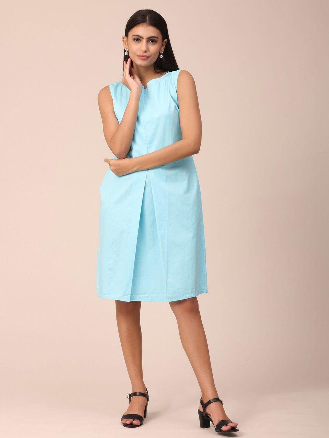 nayra blue a-line dress