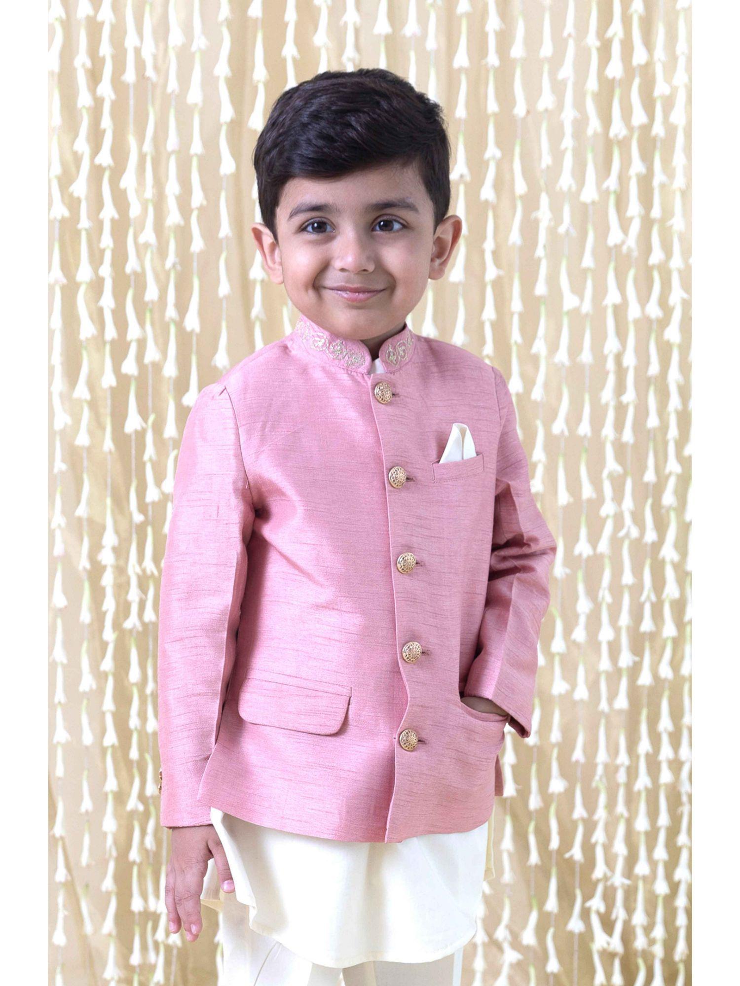 nazaqat bandhgala for boys-pink