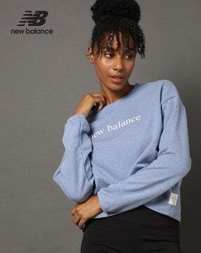 nb essentials heathered cotton sweatshirt