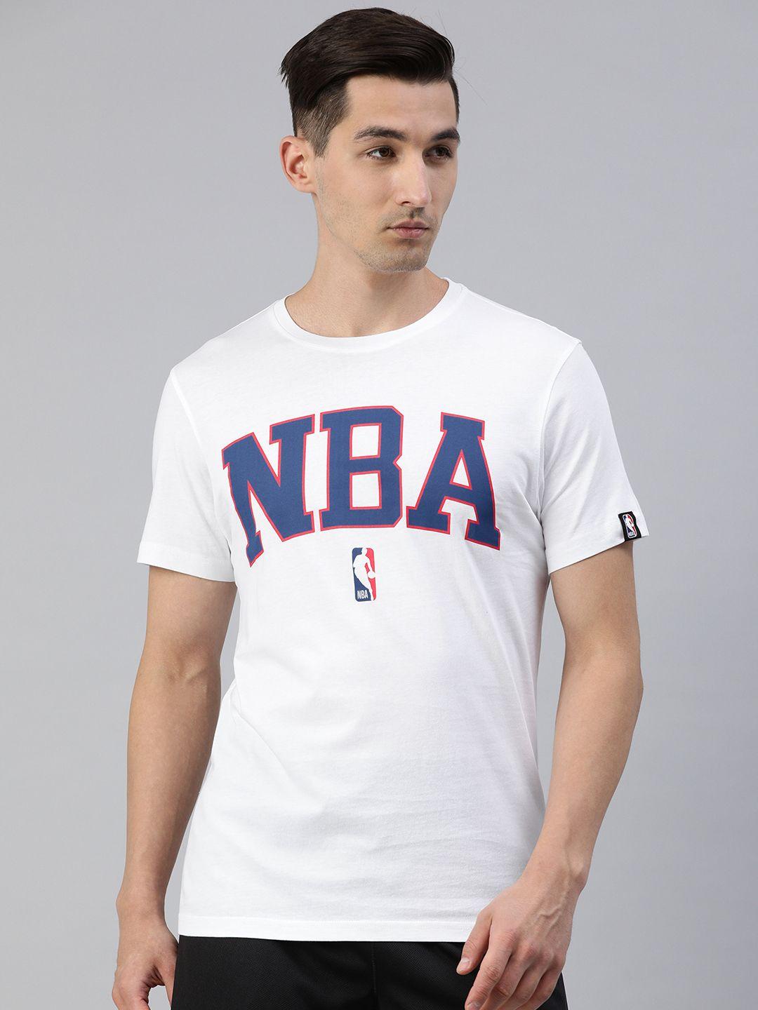 nba men white nba classic crest t-shirt