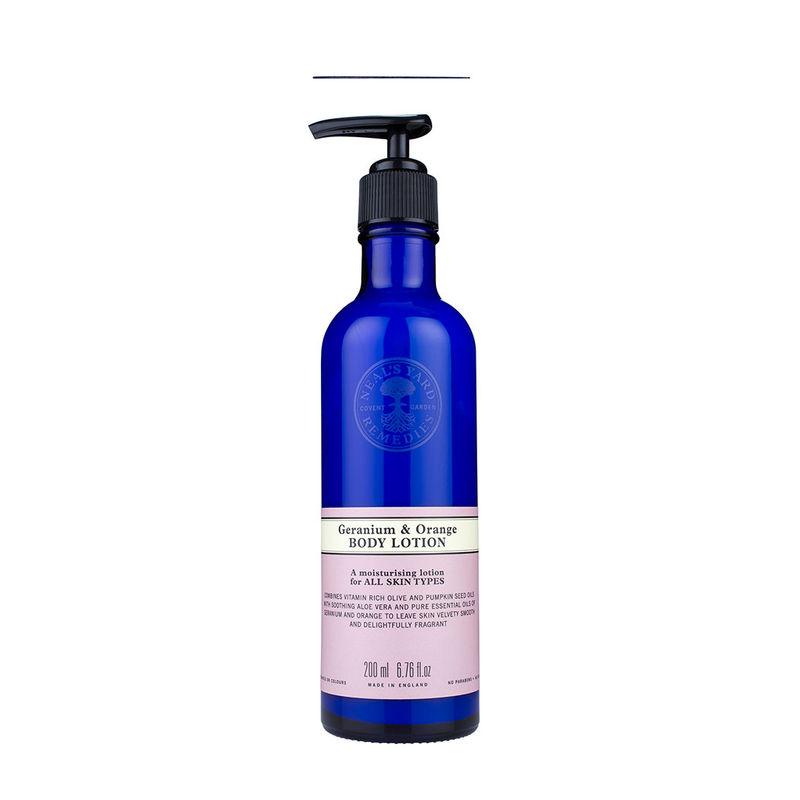 neal's yard remedies geranium & orange body lotion