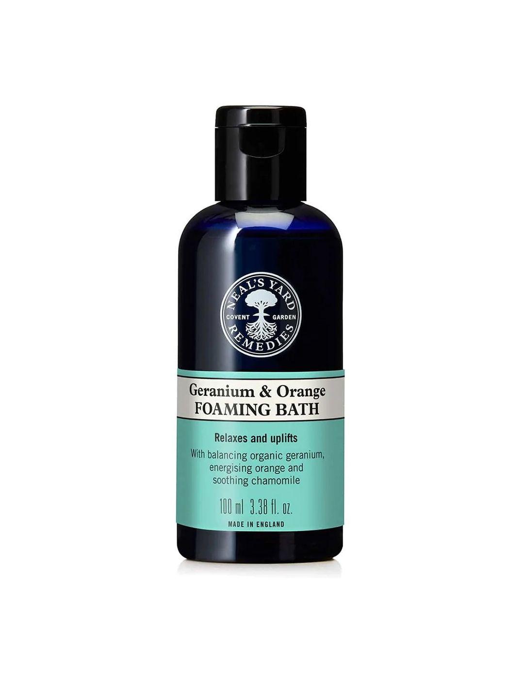 neal's yard remedies organic geranium & orange foaming bath shower gel - 100 ml